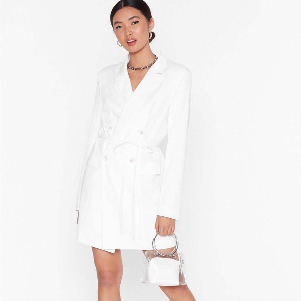 White blazer dress